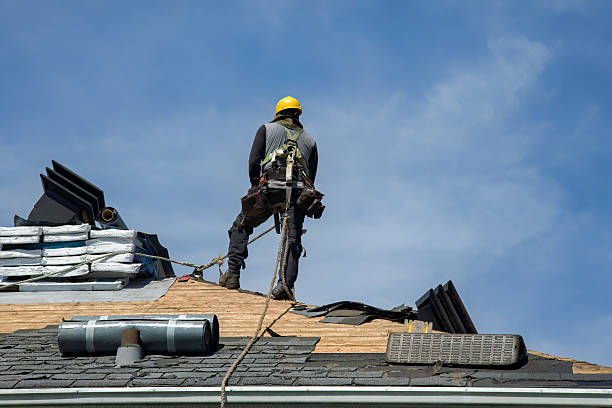 Professional Gutter Installation technician working in East Berne, NY